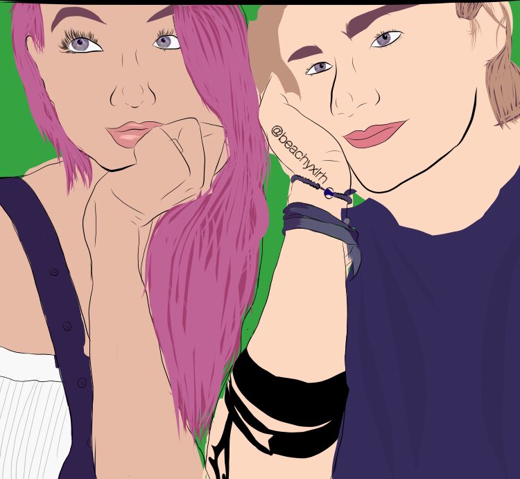wldflwrluke's tweet photo. my drawing of michael &amp; crystal is finished! i hope you like it! @Michael5SOS @crystalleigh please rt &amp; tag them? 💗 https://t.co/dLzni16k05