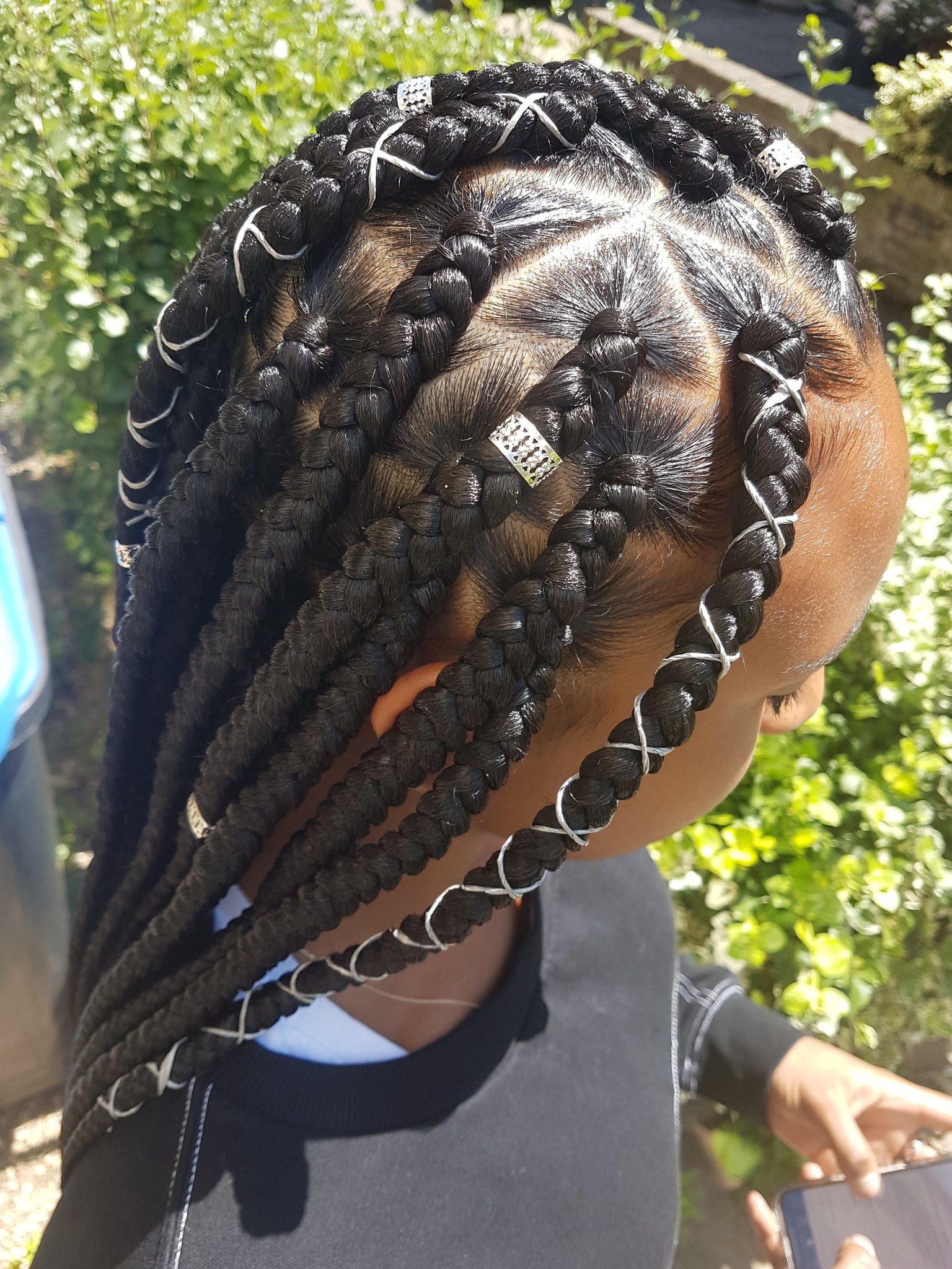 London braids on Twitter "Triangle Part Braids braids boxbraids 