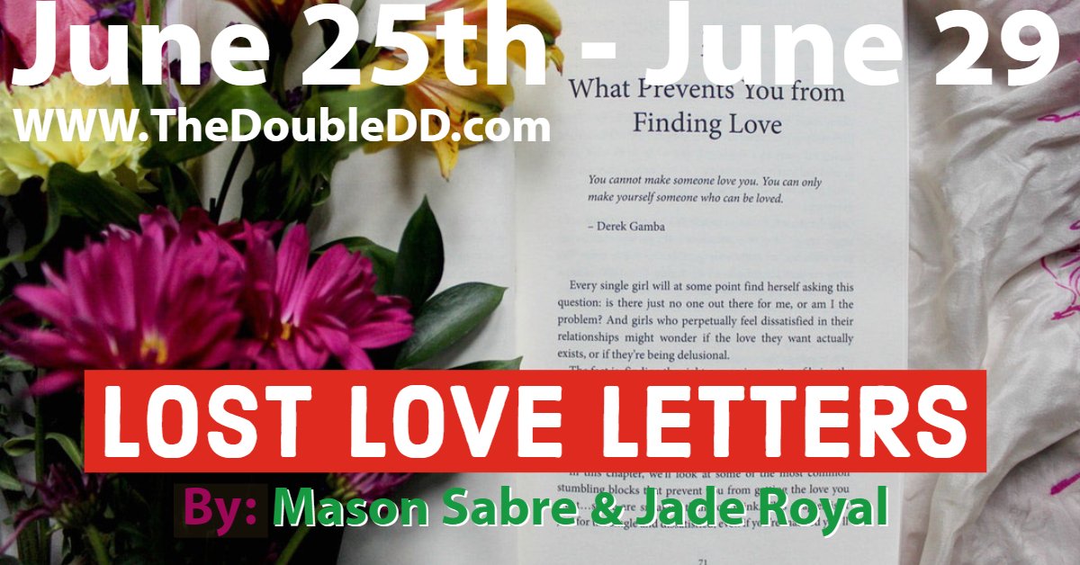 #LostLoveLetters #TheDoubleDD #Apostrophes #DD #FacebookGroup 
Every Monday - Friday
2 Authors - 5 days 5 letters - @MasonSabre @jaderoyalauthor 
TheDoubleDD.com