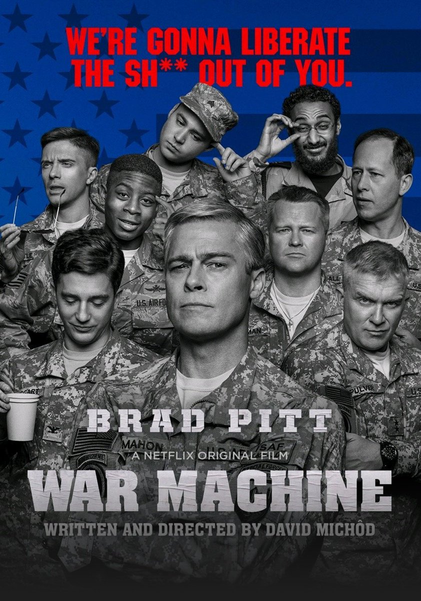 8_Sec_Film_Rev's tweet photo. #VaultReview
#BestOfNetflix/#5
🎬(2017)#WarMachine🎬
"Pitt's gonzo performance is as funny as it can be frighteningly reflective of modern American military politics. Absurdely funny &amp; effective. Stress the absurd. The best political satire since 'Wag the Dog'." ⭐⭐⭐⭐#StreamIt https://t.co/7E4La1g12z
