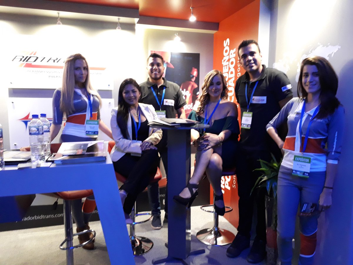 BidtransEcuador's tweet photo. #Bidtrans y #TradingExpress #Elmundomáscerca Presentes en la Feria de Logística y Transporte del Ecuador la #Prologitec2018 4.0 en #Guayaquil https://t.co/w9d8ypgY0b