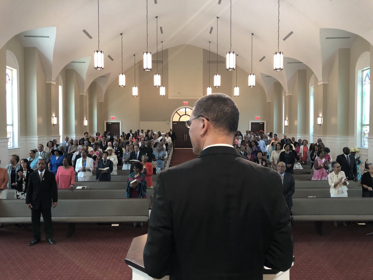 MorehousePrez's tweet photo. Great to speak this morning at #FriendshipBaptistChurch's Men's Day observance. @Morehouse College's 2nd home was Friendship's basement in 1879. Thx to Pastor Wills and the congregation for your hospitality today. I also got to work recruiting the next generation of #MorehouseMen https://t.co/d3mgds0HK7
