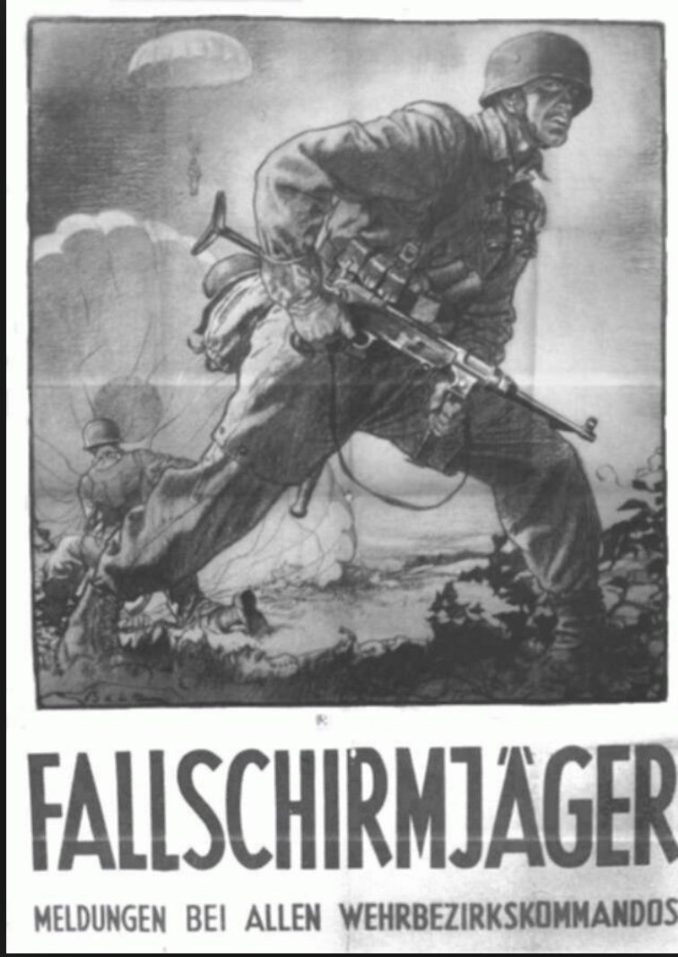 WW2 Propaganda photo of German parachutists WW2 Propaganda photo of German parachutists