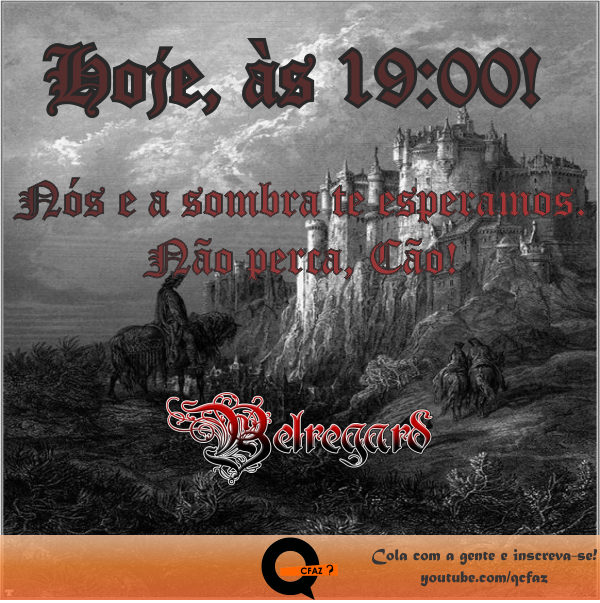 clubedoxp's tweet image. Hoje é dia de RPG, hoje tem Belregard. Daqui a pouco, Cão! Não perca, ao vivo no youtube.com/qcfaz e no twitch.tv/qcfaz!!#rpg #qcfaz #rpgstreaming #rpgonline #rpgista #rpgbrasil #rpgdemesa #roll20 #fantasia #aventura #belregard #horror #imagine #rpggame #belregardrpg