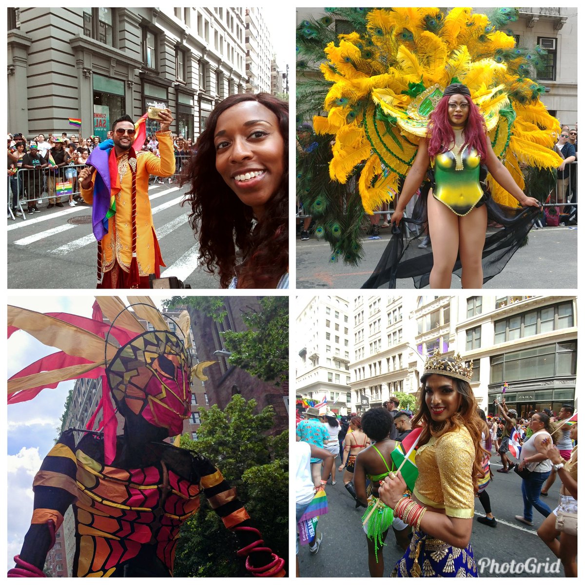 RealKizzyCox's tweet photo. More images from @CaribEquality--happy marchers celebrating #NYCPride #Caribbean pride! #pridefulmosaic #defiantlydifferent #Pride https://t.co/tau30vZ7Ih
