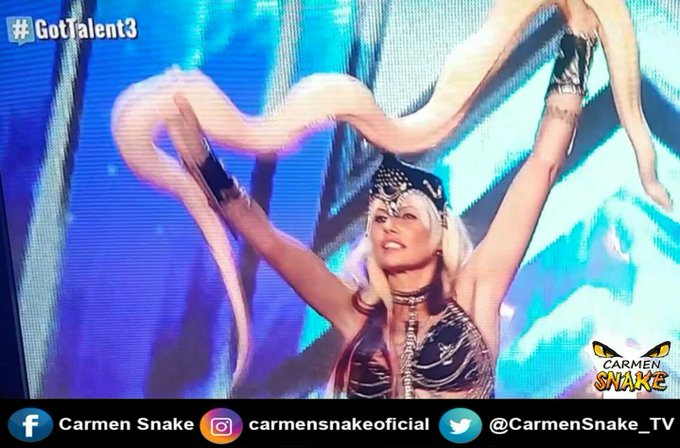 Mi paso por #GotTalent3 #Snake #Show #SexyGirl #Hot #Fire 🐍🔥🐍 https://t.co/epfdBm9Ggq<a href="/tag/gottalent3"class="tags">#GotTalent3</a><a href="/tag/snake"class="tags">#Snake</a><a href="/tag/show"class="tags">#Show</a><a href="/tag/sexygirl"class="tags">#SexyGirl</a><a href="/tag/hot"class="tags"><span>#hot</span></a><a href="/tag/fire"class="tags"><span>#fire</span></a>
