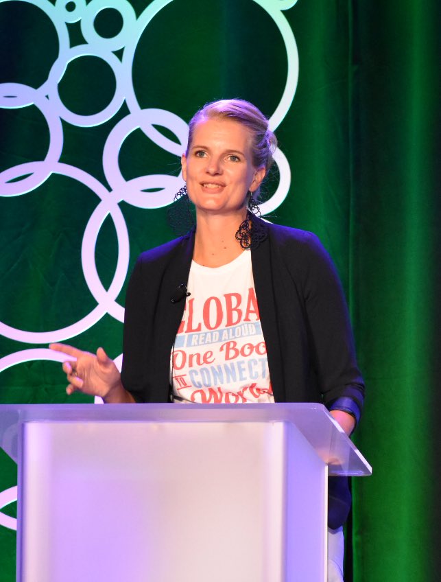 WCEdTech's tweet photo. Inspired again by @pernilleripp at #ISTE18 #IGNITE Round 1 ~ Thank you for your courageous leadership! #ISTEWCSD https://t.co/jPdXSznzJj