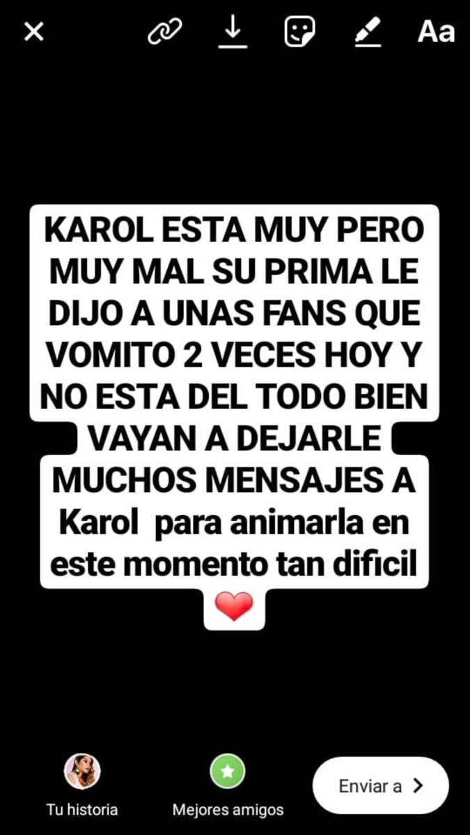 karoolsmine's tweet photo. LPM OJALA TE MEJORES BEBE TE AMO MUCHO Y CUIDATE❤😭
@karolsevilla https://t.co/5aJtoU5pxj