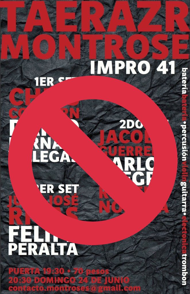 Cancelado por causas de fuerza mayor.