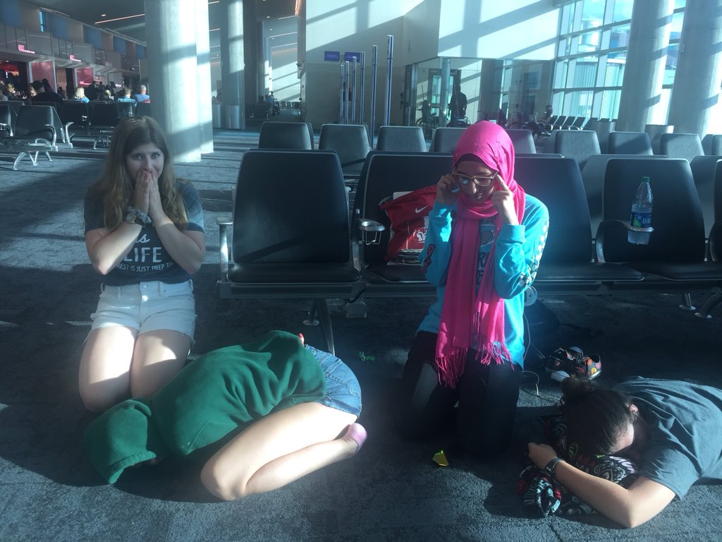 When your flight is delayed after a week of nationals competition #mood