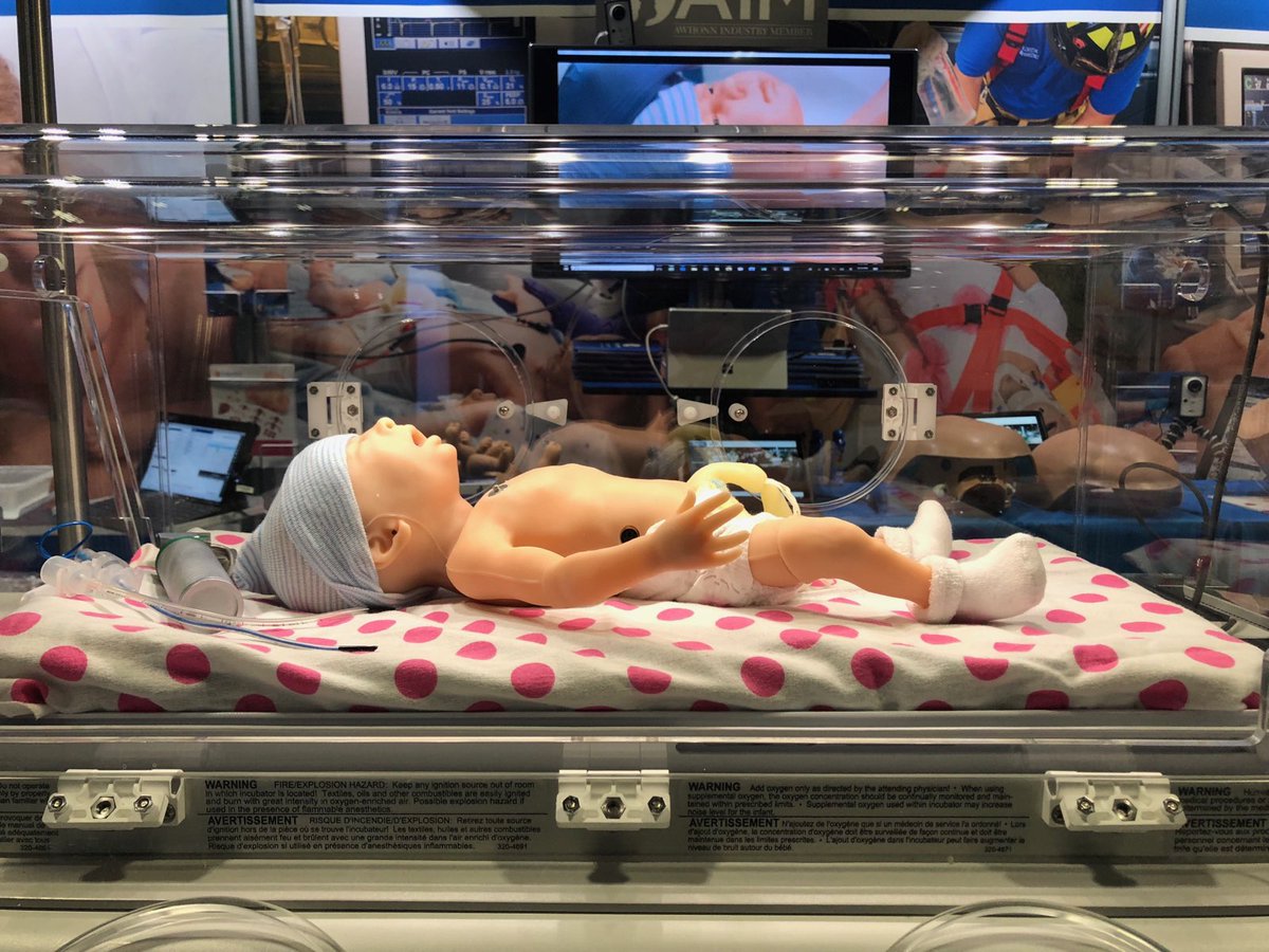 GaumardInFocus's tweet photo. Don't miss the new Premie HAL, a lifelike, #wireless and #tetherless 30-week simulator. Premie HAL is designed to facilitate training for preterm airway management, resuscitation, stabilization, transport & neonatal intensive care. Learn more: https://t.co/wjHLzOdDIR. #AWHONN2018 https://t.co/88yjdYxBXp