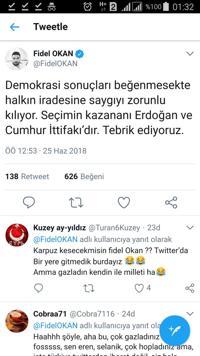 CumhurbaskaniX's tweet photo. Yine trollendiniz.Taklitlerime trollenmeniz zoruma gitmiyor değil. 
Tekrar tekrar aynı numarayı yemeniz de ayrı bir yüksek lisans konusu.Devlet,sağı da solu da kontrolüne aldı,devlet ne isterse o olur. Peşine takıldıklarınız Devlet ne derse onu yapar. 
#BaşkanErdoğan Adam Kazandı https://t.co/Qejtx7TA5s