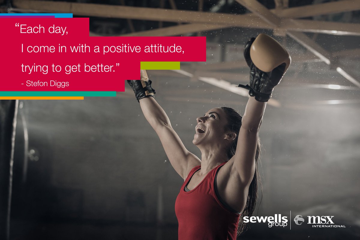 "Each day, I come in with a positive attitude, trying to get better."  - Stefon Diggs
#motivationalmonday