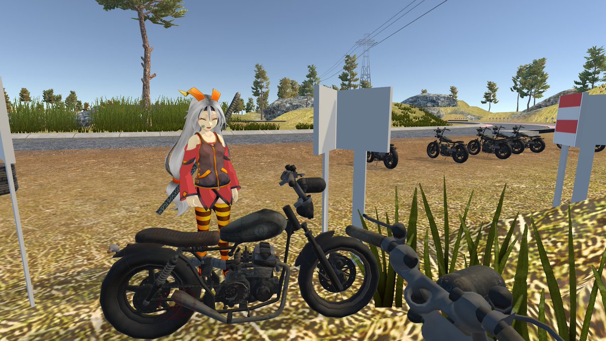 ブタジエン On Twitter バイクで走れるワールド Just Touring V2 1にバージョンアップしました ワールドの最適化を行ったのと ハンドルがバイクにすぐ戻るシステムを追加しています Vrchat