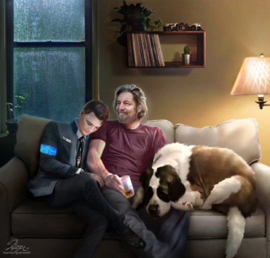 Just a soft moment at the end of a hard day.