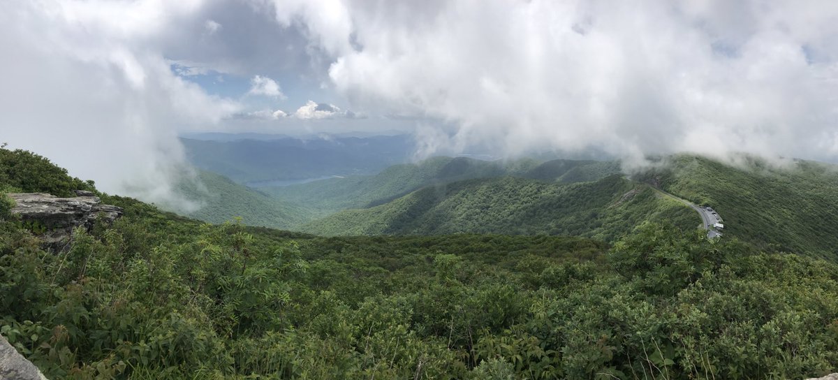 GregArmbrecht's tweet photo. Had a blast escaping the heat in the clouds today! 94 in Charlotte...63 on the peak. #intheclouds #heavenonearth #ncmountains #escapetheheat #mtmitchellstatepark #coolat6700feet https://t.co/I2lBB4sUeB