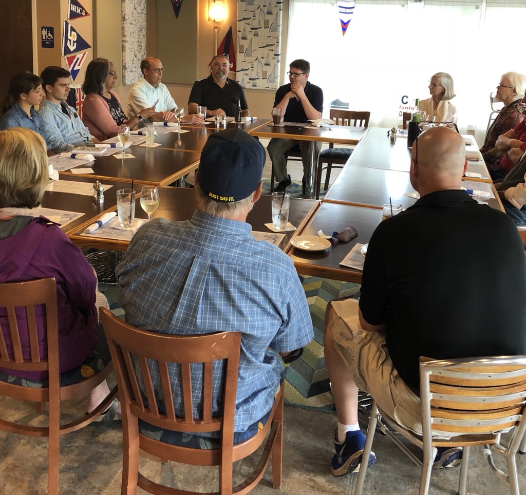 MichiganDems's tweet image. Yet another warm Northern Michigan welcome and fantastic turnout for the #MIChairSummerTour as we meet and eat with our good friends and local area Dems in Cheboygan! #1Michigan #ONECampaign @BrandonDillon75 @PaulKanan