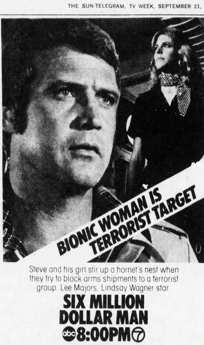 BIONICFANS's tweet photo. #BionicCombo continues on @COZITV with "The Return of the #BionicWoman Part 2" on the #SixMillionDollarMan! Guest-starring @mslindsaywagner #lindsaywagner #TheSixMillionDollarMan #TheBionicWoman https://t.co/pJYpmlr7Or