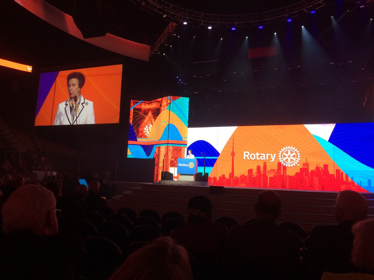 Alla Convention #Rotary18, l'intervento di Sua Altezza Reale, la Principessa Anna d'Inghilterra, che ha ringraziato ed elogiato il #Rotary per l'instancabile impegno per #endpolio : "I Rotariani hanno l'accattivante qualità di mettere da parte il proprio ego e finire l'impresa".
