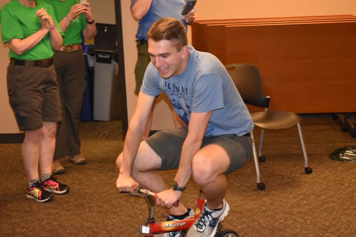 CRVPresident's tweet photo. RT if you're as excited for VenturingFest as these officers are about riding clown bikes!

Only one week until the adventure begins!
#CRVenturing #CRVOO https://t.co/HHcPNPEPlV