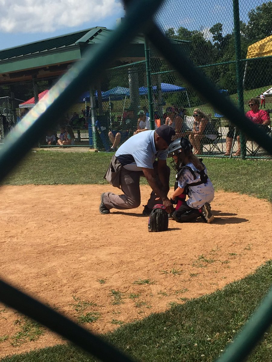 When the ump cares enough to help! We love Peanut! Tying shoes can be tough in 8u! <a href="/USASoftball/">USA Softball</a> <a href="/Vol_Softball/">Tennessee Softball</a> <a href="/FoxNews/">Fox News</a> <a href="/NBCNews/">NBC News</a>