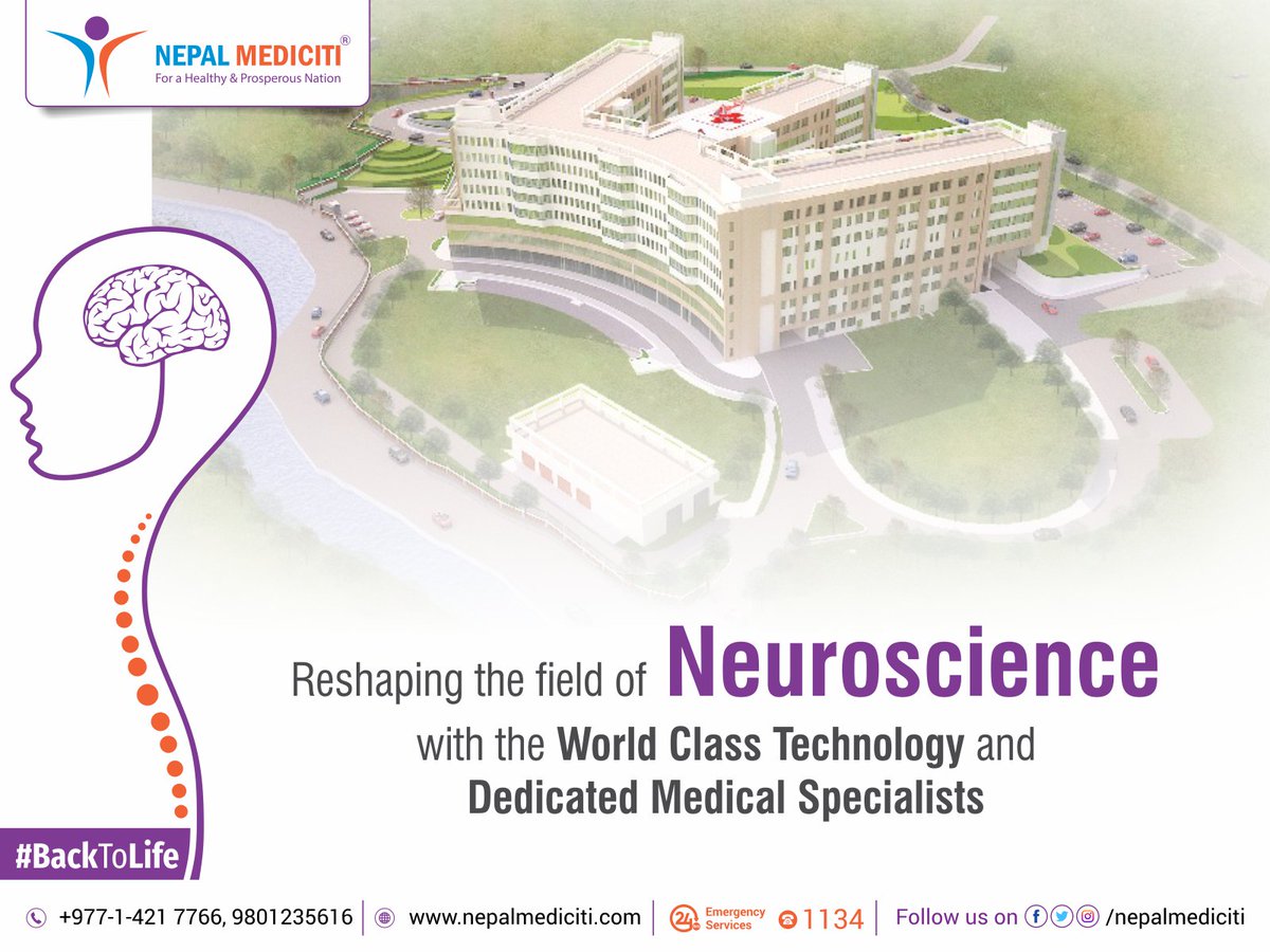 nepalmediciti's tweet photo. #Nepal #Mediciti Hospital for #Neurosciences has been consistently providing unparalleled Neurosurgical treatments with the availability of world-class technology and dedicated medical specialists by their side. 
Consult our NeuroSpecialists: https://t.co/pKUGIcOk0c 
#Neurology https://t.co/EwTYgYO6fv