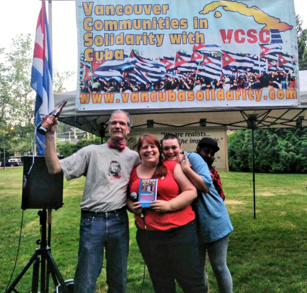 VanCuba_VCSC's tweet photo. Thanks to everyone for a successful celebration of Che Guevara's 90th birthday last night! #90Che #TenemosMemoria #CubaVsBloqueo ¡VIVA CUBA! #Vanpoli #BCpoli #Cdnpoli @JosefinaVidalF @CGCuba_Toronto @Miguel_Fraga_79 @EmbacubaCanada @cdnntwrkoncuba https://t.co/jjqnmvHLdN