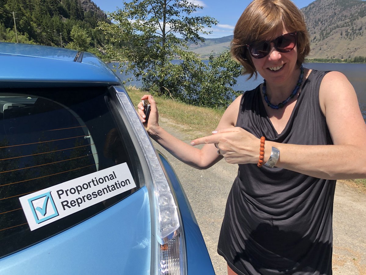 s_malcolmson's tweet photo. Fired up for a new kind of electoral system that puts people first! #NDP’s #FWDBC2018 this weekend has us ready to #MakeEveryVoteCount.
Plus we have the #bumpersticker! (Tx @FairVoteCanada!)
#bcpoli #ProRep #cdnpoli @bcndp https://t.co/c86wSF3Rl3