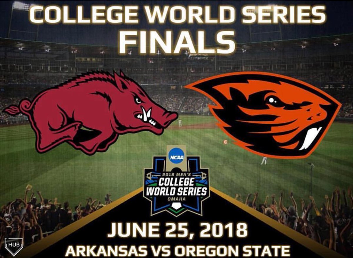 Who’s going to win the #CollegeWorldSeries?

Retweet - Arkansas 

Like - Oregon State