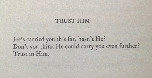 Trust God.