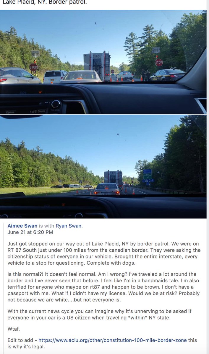 LeftOfMainSt's tweet image. @NYGovCuomo @NewYorkStateAG Can you do anything to stop the border patrol clogging up I95 in NY to ask people in cars what their citizenship is? #NYAttack