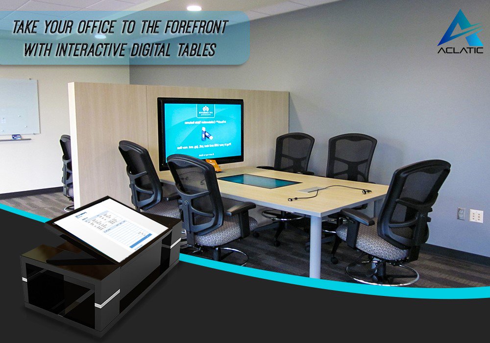 aclaticsl's tweet image. Take your office to the forefront with Interactive Digital Tables from Aclatic!

#Aclatic #Digitaltable #Meetings #conference