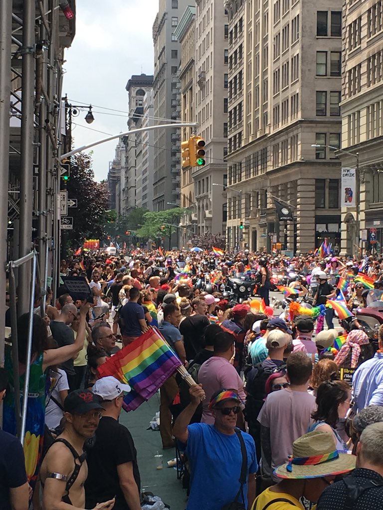 Celebration of equality, diversity, inclusion and tolerance today in New York @NYCPride A minor flu could not prevent us from attending! #NowMoreImportantThanEver