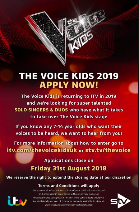 ✨✨Please Share!!✨✨ The Voice Kids is back for 2019 🎤🎧🎼🎹#Youngbusker #Childvocalist #Youngvocalist #Chorister #Talentshow
#Talentcomp #Talentcompetition #Gottalent
#Thevoicekidsuk #Amazingsinger #Childsinger #Youngsinger #Kidsinger #Sonsinging #Duet #Duo #Girlduet #Boyduo