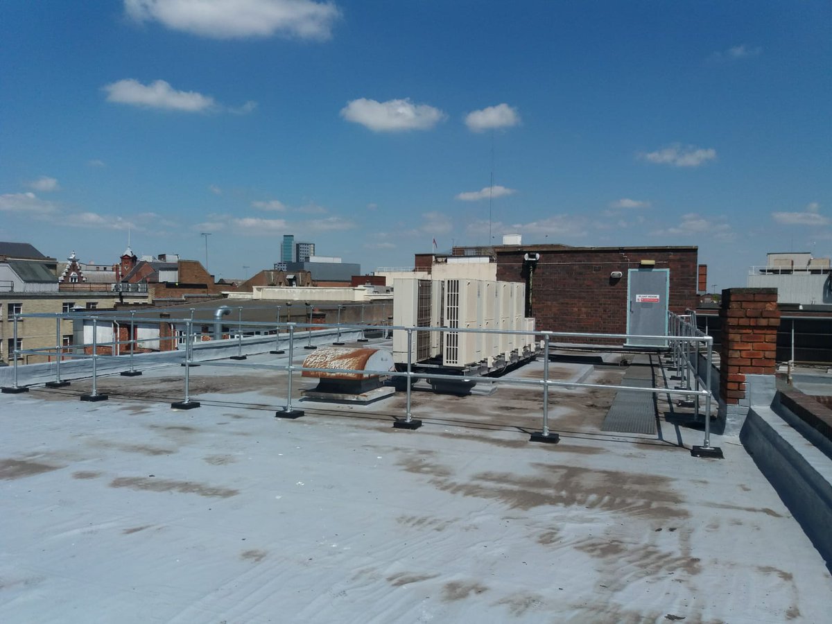A few photos of before and after works installing a new hand rail on a roof top 😀