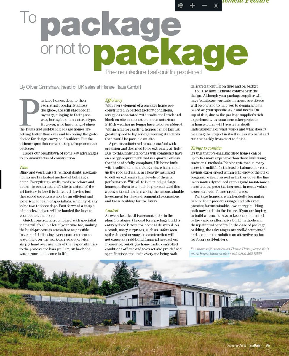 Have you thought about pre-manufactured self-building? Our very own Oliver Grimshaw explains the benefits in YourBuild Magazine >> your-build.co.uk/yourbuildsumme… #selfbuild #prefab #ecohome #housing #property #YourBuild