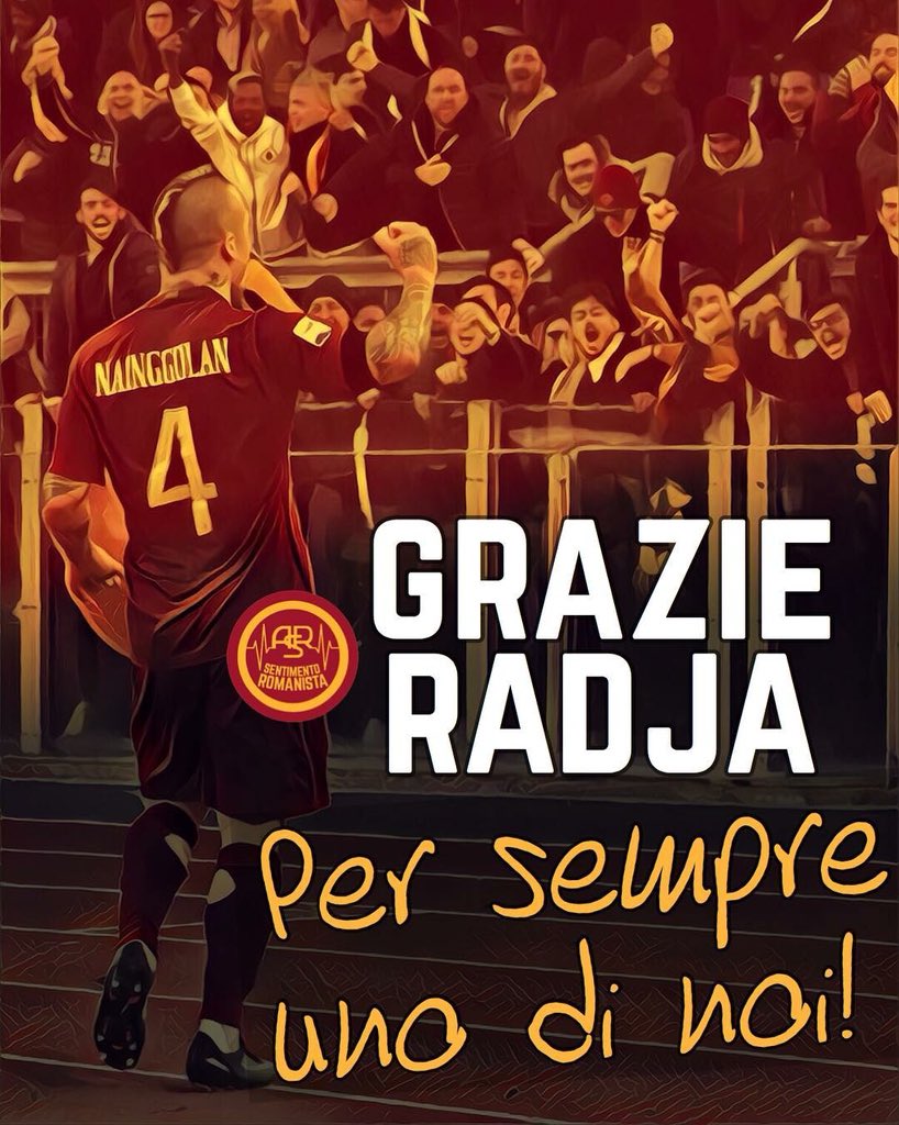 Non ci posso credere che la #AsRoma abbia svenduto <a href="/OfficialRadja/">Radja Nainggolan</a> uno che ha sempre dato non solo l’anima ma anche il sangue in campo, scelta assurda spero che sarai felice a Milano come lo sei stato da noi perché lo meriti per te solo applausi all’Olimpico grazie di tutto
