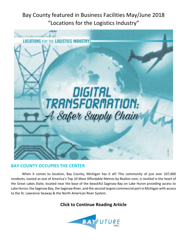 bayfuture's tweet image. Bay County Featured in Business Facilities May/June 2018 conta.cc/2Ih1vDW
