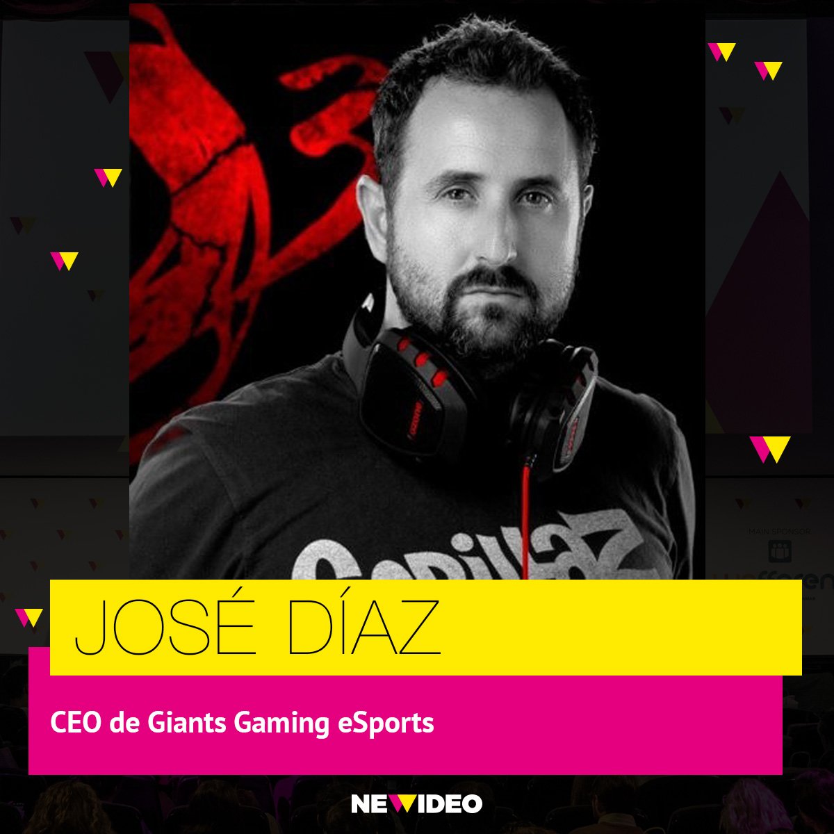Os presentamos a otro de los #VideoNinjas… ¡José Ramón Díaz!
CEO y propietario de los Giants Gaming, club de eSports pionero y referencia en España. ¡No te puedes perder #NVMalaga18 el día 28 de Junio! Consigue tu entrada en newvideo.xyz/entradas/