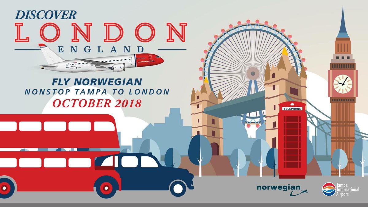MAJOR AIR SERVICE NEWS: <a href="/Fly_Norwegian/">Norwegian</a> is coming to TPA this fall!

Beginning Oct. 31, the airline will offer 2x service to London’s Gatwick airport aboard a 787 Dreamliner.

One-way introductory rates start in the low $200s!

Book today at norwegian.com/us/