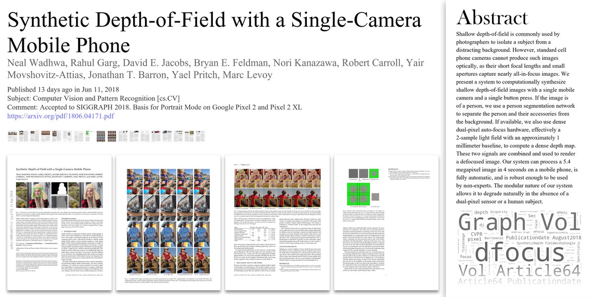 arxivtrends's tweet image. ๐ค Synthetic Depth-of-Field with a Single-Camera Mobile Phone
โ๏ธ Neal Wadhwa et al.
๐ arxiv.org/pdf/1806.04171โฆ
๐ Tweeted by @sdw, @BartWronsk, @morgan3d et al.
#ComputerVisionandPatternRecognition #csCV #csGR