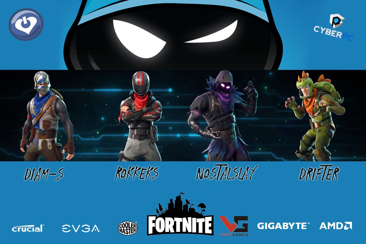 TeamCyberPC's tweet image. Bonjour;
▶Aujourd&apos;hui une super nouvelle‼
▶Oui la Team CyberPC sera présent sur la scène #Fortnite , nous sommes fières de vous présenter notre équipe.
📢Elle sera composée de : Diam-s / @RokKeks / @NostalSlay / Drifter .
Nous leur souhaitons bon courage pour la suite.