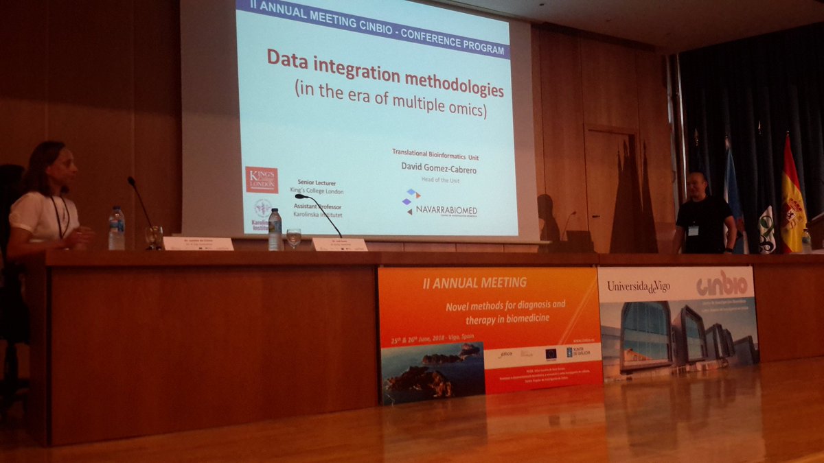 II Annual Meeting CINBIO (@ii_am_cinbio) on Twitter photo Our invited speaker, Dr. David Gómez-Cabrero, showing us how maths and directed computational statistics can help in biomedicine to substract information from multi-omics data. "Data integration methodologies in the era of multi-omics research" <a href="/navarrabiomed/">Navarrabiomed</a> <a href="/unav/">Universidad de Navarra</a> <a href="/TransBio_NB/">Transbio</a> Our invited speaker, Dr. David Gómez-Cabrero, showing us how maths and directed computational statistics can help in biomedicine to substract information from multi-omics data. "Data integration methodologies in the era of multi-omics research" <a href="/navarrabiomed/">Navarrabiomed</a> <a href="/unav/">Universidad de Navarra</a> <a href="/TransBio_NB/">Transbio</a>
