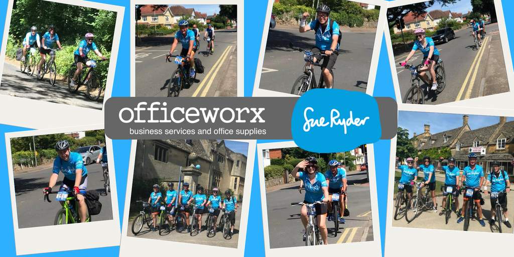 Fun in the sun for <a href="/RideForRyderLCH/">Ride for Ryder - The Sportive</a> 😀🚴‍♂️🏅☀️ @SueRyderLCH  #OfficeworxTeam #MakingADifference 

justgiving.com/fundraising/of…