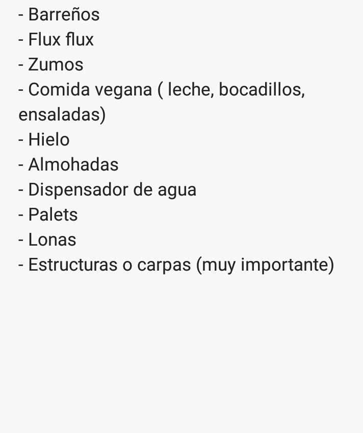Para la gente que se pone en contacto con nosotres sobre necesidades y materiales: