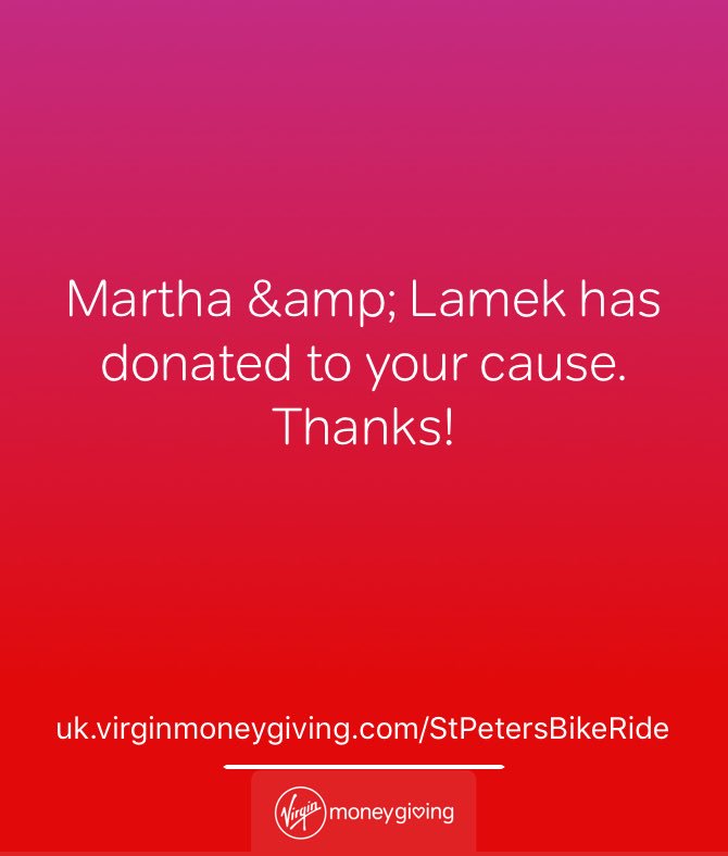 StPetersBike's tweet photo. Many many thanks https://t.co/JuiCtZx2rN