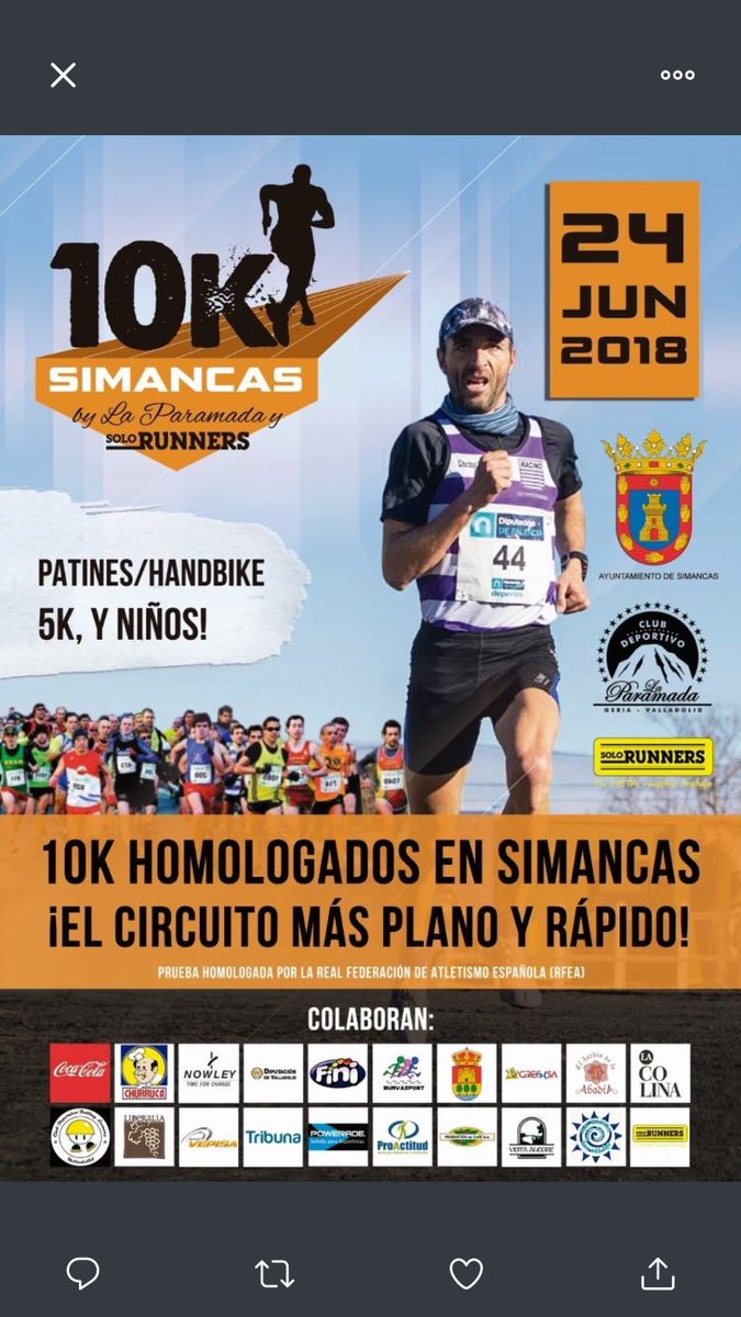 Éxito de la primera 10K Simancas. #deporte para todos. #simancas <a href="/SolorunnersVall/">SOLORUNNERS</a>