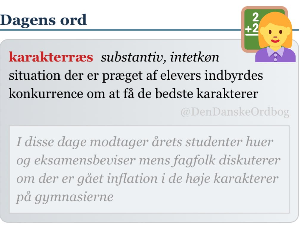 navn Korrekt kontrol Den Danske Ordbog on Twitter: "#studentereksamen #student2018 #karakterer  #12taller #dkgym #dkudd #dagensord https://t.co/vnqhv6UJIl  https://t.co/8419lkztHA" / Twitter