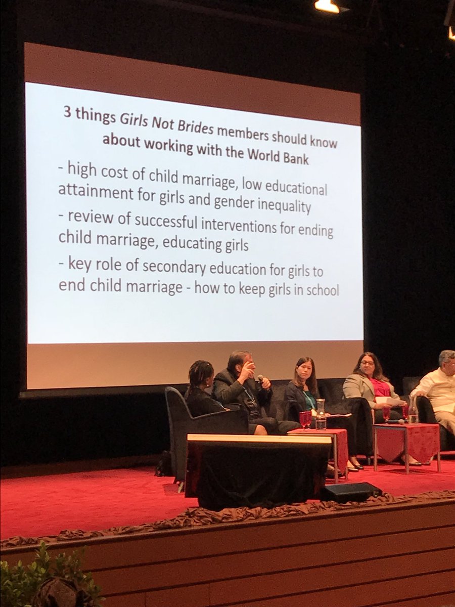 RachelEClement's tweet photo. .@QWodon of @WorldBank notes the #costsofchildmarriage study with @ICRW, encourages participants to attend the session on Wednesday led by @MosesNtenga of @JOYFORCHILDREN and yours truly to learn more. #GNB2018 https://t.co/5HVoY0XJoM