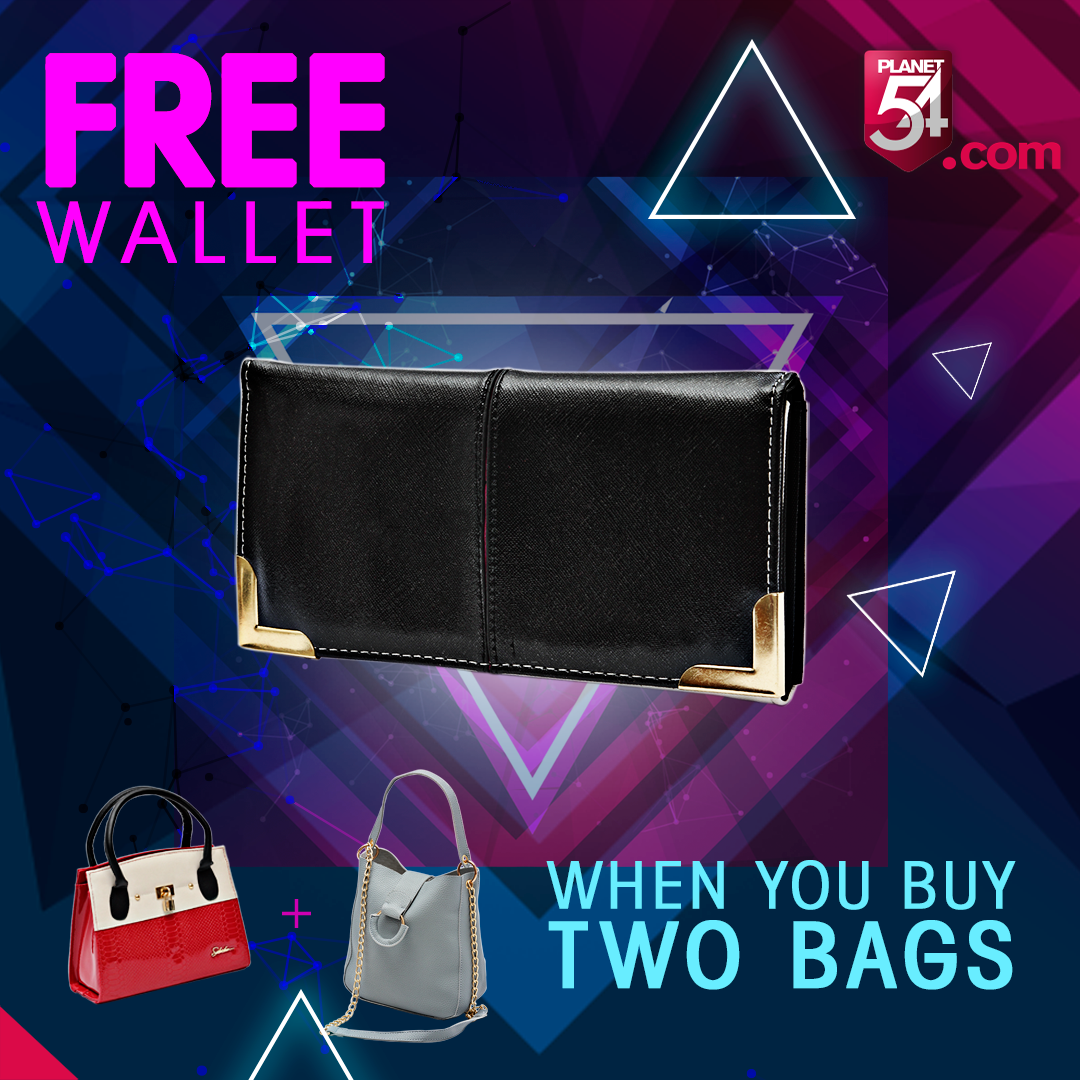 Planet54com's tweet photo. Want FREE stuff? Ofcourse ya do 😁 BUY any 2 bags & take home a FREE wallet to complement your #armcandy game!
#planet54 #whenyouwantmore #instafashion #mysterysale #freebie #alert #planet54babe #planet54dude
Shop Now https://t.co/ZjaywQiCbn https://t.co/DZNTCc6NG6